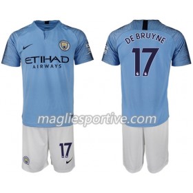 Completo Calcio Manchester City DE BRUYNE 17 Bambino Divisa Prima 2018/2019